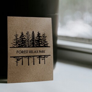 Forest Split Frame SVG: Pine Tree Border Vector Design (+ PNG, EPS) - Etsy