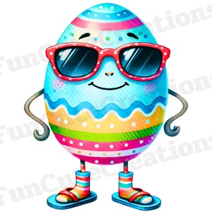 Quirky Easter Egg PNG, Cool Easter Egg PNG, Funny Easter Egg PNG, Happy Easter Day, Easter Humor Clipart, Spring Clipart, Easter Party Decor
