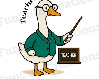 Lehrer Gans PNG, Zurück zu Schulgans PNG, lustige Gans Lehrer, Klassenzimmer Gans PNG, Schule Gans PNG, Lehrer Humor Clipart