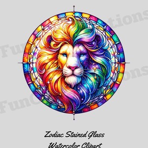 12 Sternzeichen Glasmalereien Clipart, Aquarell Clipart, Sternzeichen Zeichen Clipart, Astrologie Clipart, Horoskop Clipart, Horoskop PNG