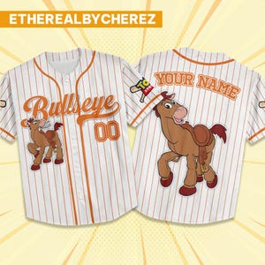 Bola de beisebol personalizada Toy Story Bullseye da Disney, infantil personalizada, bola de beisebol Disney para adultos, camisa de aniversário do Toy Story, uniforme de beisebol, presente para crianças