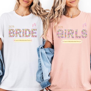 Personalized JGA T-Shirt Set, Bride and Crew Shirts, Bride to be, Team Bride, Maid of Honor Gift, Hen Party, Bridesmaid