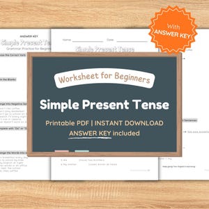 Simple Present Tense Grammar Worksheet | Beginner ESL Practice (PDF Download)