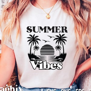 Beach Vibe Svg Summer Vibes SVG Trendy Summer Summer Vibes PNG Sunshine Png Spring Break Retro Summer Svg sublimational design Halloween Png