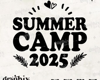 Retro Summer Camp 2025 SVG Bundle (Digital Files)