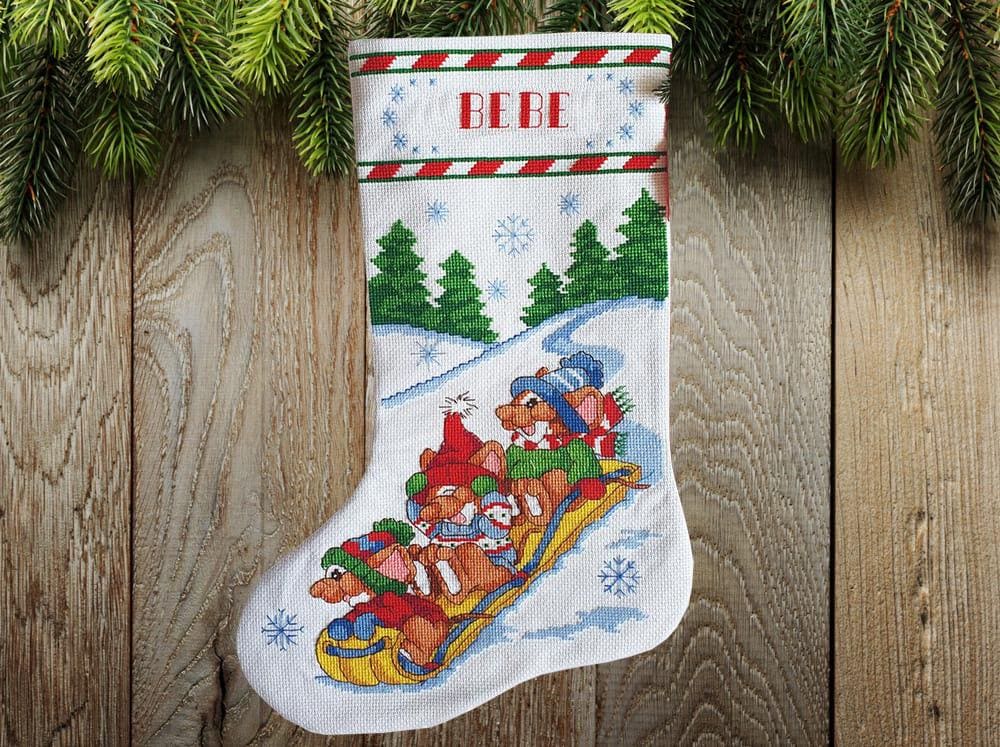 Birds of a Father  “Christmas Stocking” Dimensions Cross Stitch Kit Stocking - Etsy Norway