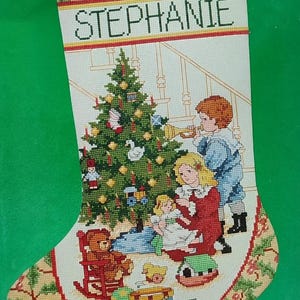 Cross stitch pattern Christmas Morning Stocking PDF Digital file