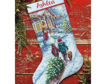 Cross stitch pattern Christmas Traditions Stocking PDF Digital file