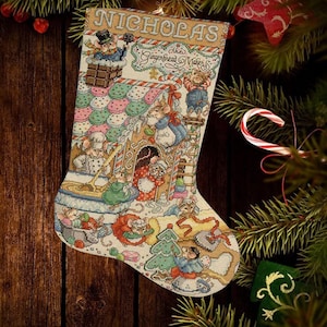 Kreuzstich Anleitung Lebkuchen Mäuschen Strumpf PDF digitale Datei