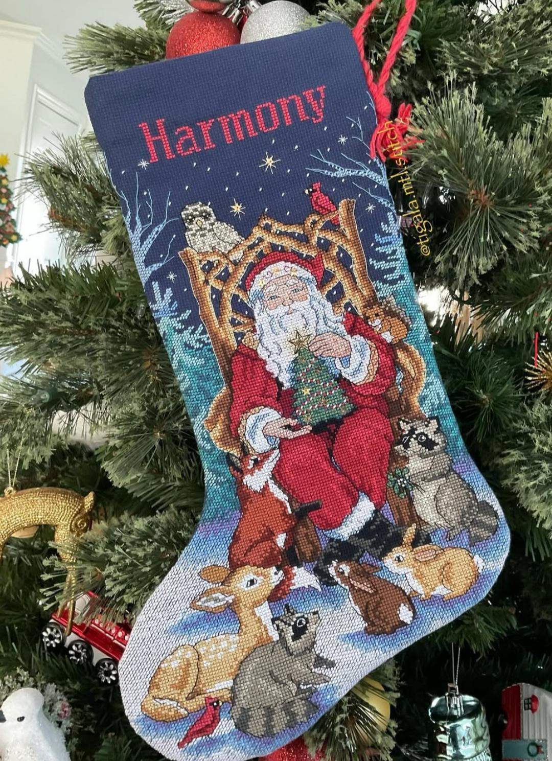 Cross stitch pattern Santa's Finest Stocking PDF Digital file