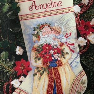 Counted cross stitch pattern Victorian Santa Stocking PDF Digital file