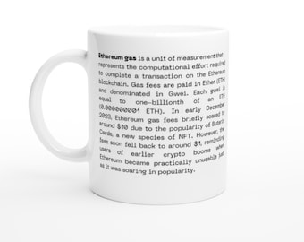 Gas ETH White 11oz Ceramic Mug