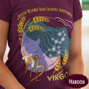 T-shirt Vierge, t-shirt cool signe astrologique, carte du ciel astrologique Vierge signe anniversaire septembre T-shirt classique unisexe