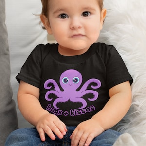 Baby Octopus T-shirt: Hugs + Kisses Toddler Tee