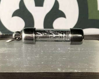 Thai Takrut Amulet | Silver Buddha Scroll | Clear Case with Silver Ends | Spiritual Talisman for Protection & Blessings