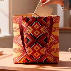 Southwestern Tribal Tragetasche: Boho Cowgirl Markttasche