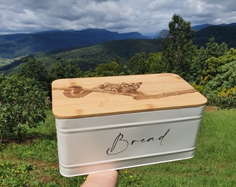 Sugar Glider Custom Engraved Australian Native Bread Box Kitchen Storage