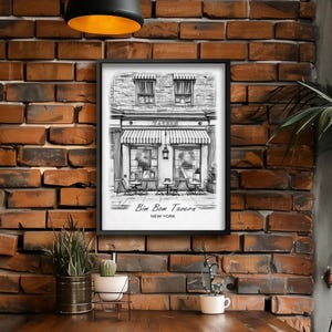 Custom Store Sketch From Photo, Custom Storefront Painting, Commercial Building Portrait, Restaurant, Bar Painting, Gift for Business Owners