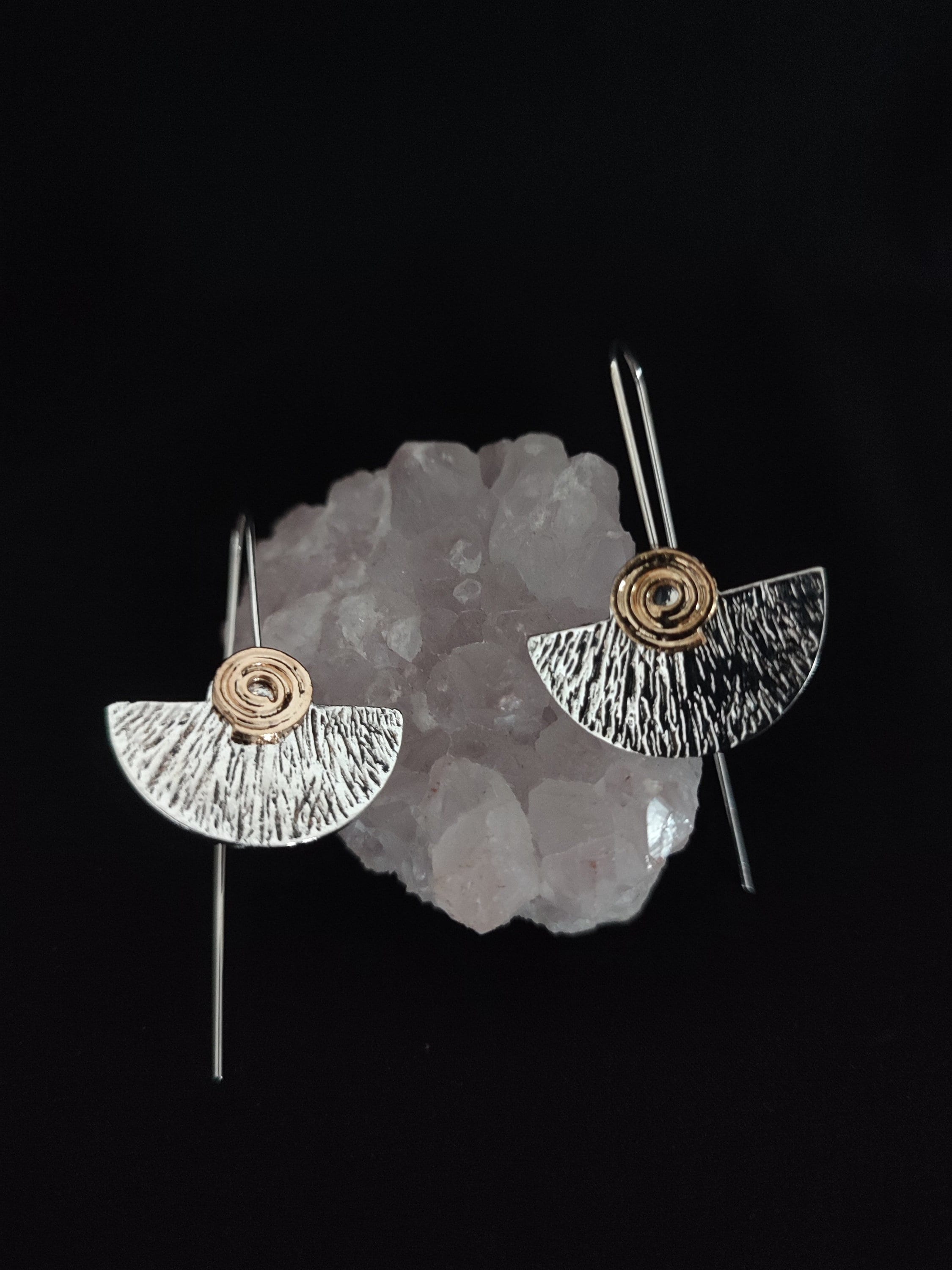 Broche Vintage Style Inca Maya En Argent 925 Et Or 18k - Modèle R25111520 - Occasion