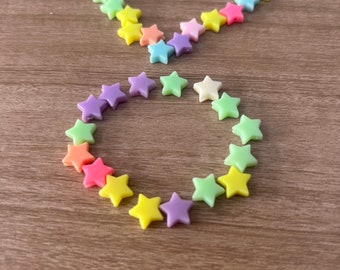 Cuentas en forma de estrella Cuentas de estrella de 5 mm para hacer pulseras hechas a mano Kit con cuentas de estrellas Cuentas coloridas