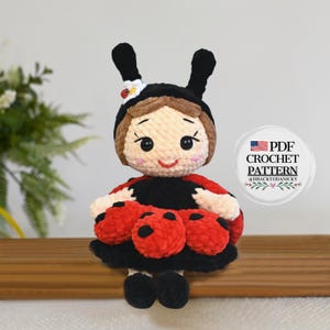 Marienkäfer Häkelanleitung PDF - Lena Amigurumi Doll - sofort Download