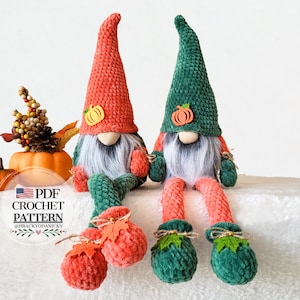 Autumn Gnome Crochet Pattern – Amigurumi Fall & Halloween Gnome – PDF Pattern Download – Beginner Friendly