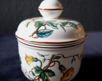 Sucrier avec couvercle en porcelaine Villeroy & Boch motif floral Botanica