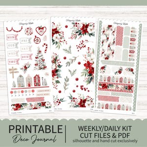 Druckbare wöchentlich / täglich dekorative Journaling Planer Sticker Kit - Tinselstadt