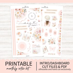 Kit de introdução mensal para impressão de maio / Kit de adesivos do planejador mensal do painel - Qualquer planejador