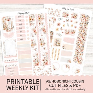 Kit de pegatinas para planificador semanal Hobonichi Cousin A5 imprimible - Armonía