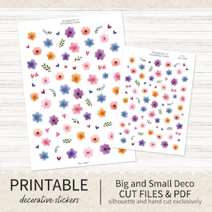 Printable Decorative Planner Stickers - Dainty Florals