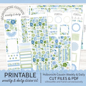 Printable Hobonichi Cousin Weekly & Daily Planner sticker kit - Morning Grace