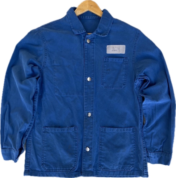 70s EURO VINTAGE FRENCH WORKER ボロジャケット Vintage 60s 70s FORGLOS French Workwear Jacket Size Fits M