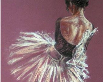 Ballerina in Purple – Ballet Pastel | Printable Wall Art | Dance Studio Decor | Instant Download A3 A4 8x10 5x7