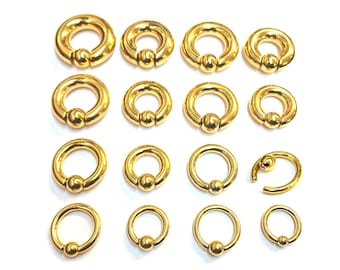 Prinz Albert-Ring Titan Gold: Implant-Grade-Kugelverschluss (8G-00ga)