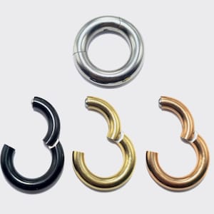 Titanium Hinged Septum Clicker: Body Piercing Jewelry (00G-20G)