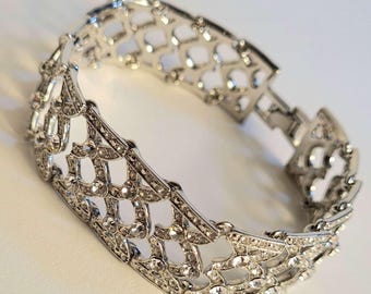 Monet Rhinestone Link Bracelet - Wow
