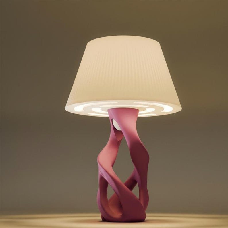 Designer table lamp DNA | Modern Scandinavian lamp | Minimalist bedside lamp for living room & bedroom Berry