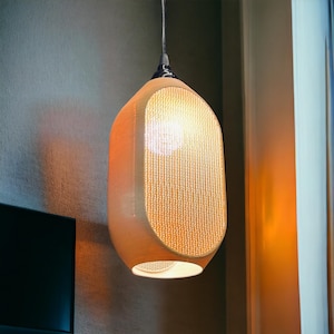 Suspension Skep – Luminaire suspendu au design moderne, réalisé par impression 3D | Lumière chaude | Style scandinave