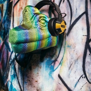 Brachiosaurus Headset Holder | 3D Print | Gaming Accessory | Wall Mount | Headphone Holder | Dino Wall Decor | Gift for Gamers