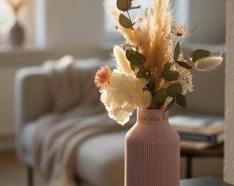 Personalisierte Vase Stria mit individueller Gravur | Persönliches Geschenk mit Namen, Logo, Datum für besondere Anlässe