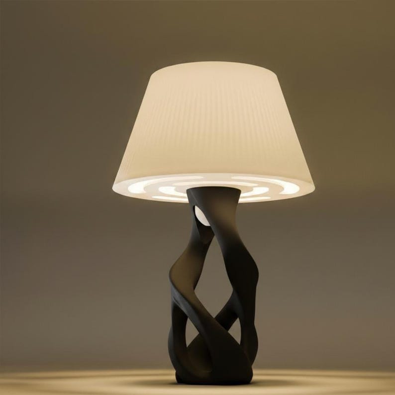 Designer table lamp DNA | Modern Scandinavian lamp | Minimalist bedside lamp for living room & bedroom Onyx