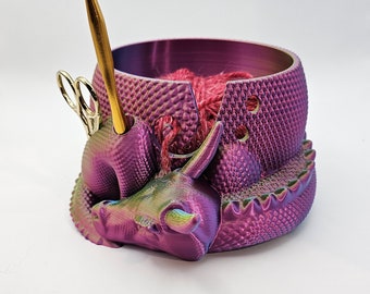 Drachenschale für Garn / Garnwerkzeuge / Dragon Yarn Bowl