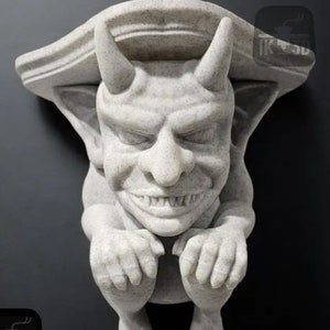 Gargoyle wall shelf | 3D print | Gothic decoration | wall holder | gargoyle | fantasy shelf | medieval decoration | gift idea