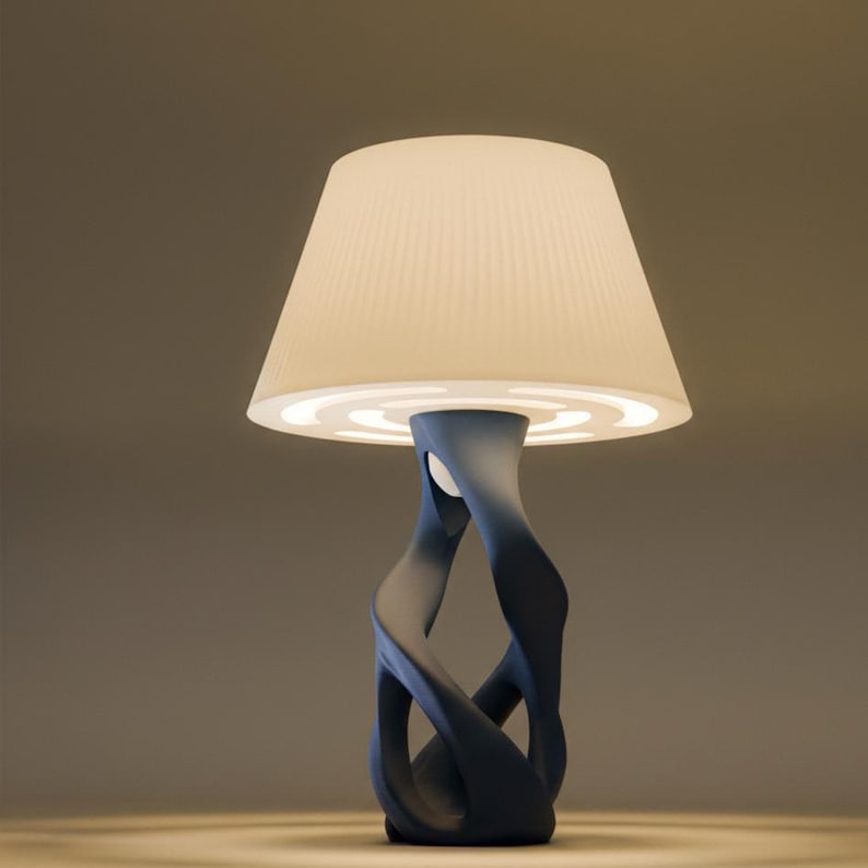 Designer table lamp DNA | Modern Scandinavian lamp | Minimalist bedside lamp for living room & bedroom Ocean
