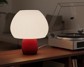 Pilzlampe | Tischlampe im Pilz Design Straight oder Twisted | Skandinavische Nachttischlampe fürs Schlafzimmer | Geschenk zum Einzug