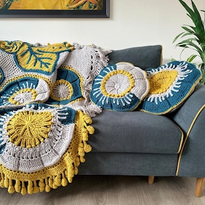 Floral Blooms Crochet Pattern Cushion Design 3
