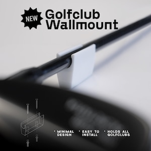 Wallmount for golfclubs: Easy Install