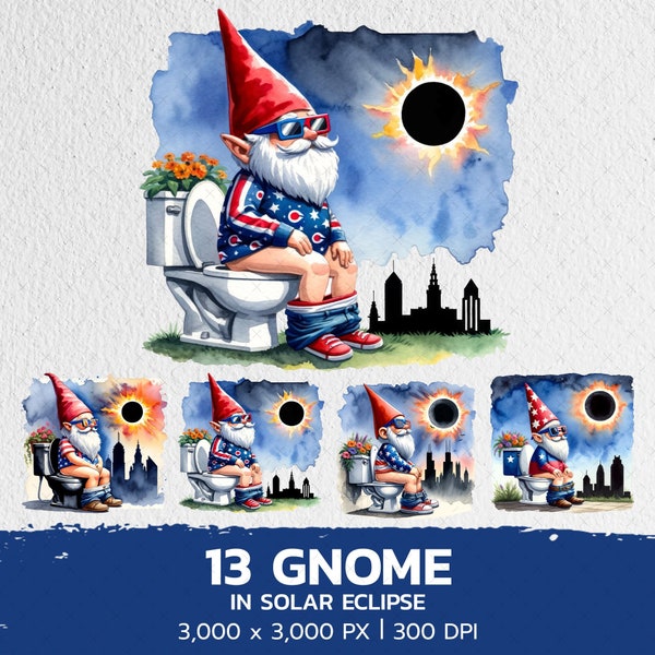 13 Gnome Solar Eclipse 2024 Png, Gnome T-shirt, 2024 Eclipse Shirt, Solar Eclipse, Gnome Clipart, Solar Eclipse Gnome, Gnomepng