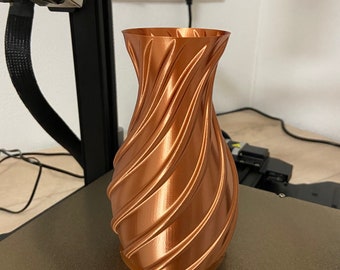 Vase 3D Druck, Spiralvase, verschiedene Farben, Deko